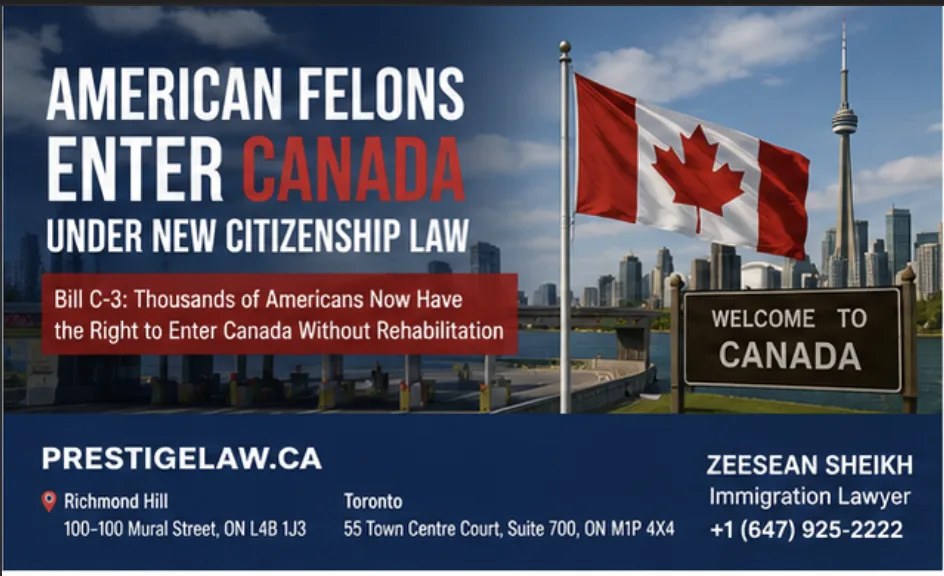 American Felon Enter Canada Under Citizenship Law