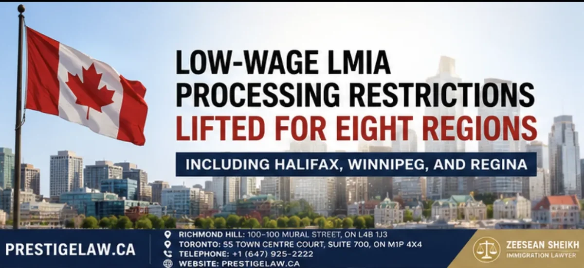 Low-Wage LMIA Restrictions Lifted in 8 Canadian
