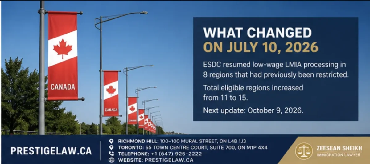 Low-Wage LMIA Restrictions Lifted in 8 Canadian