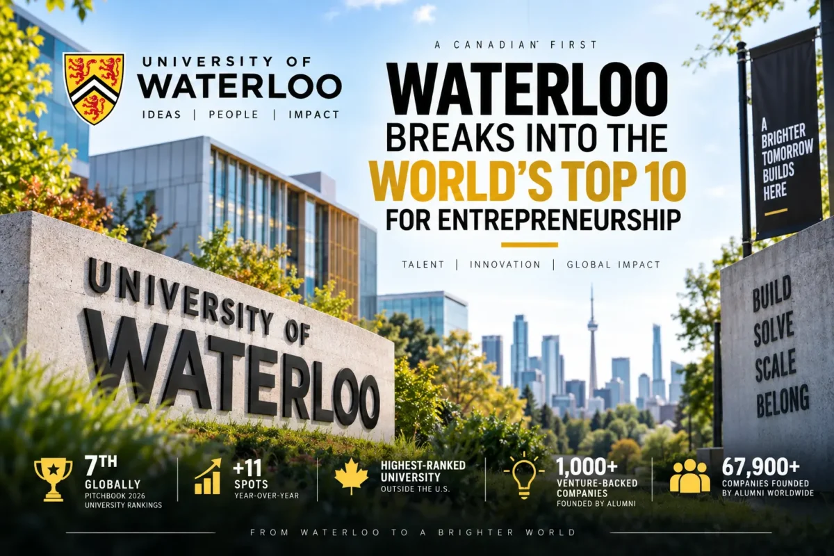 Waterloo Breaks Top 10 for Entrepreneurship